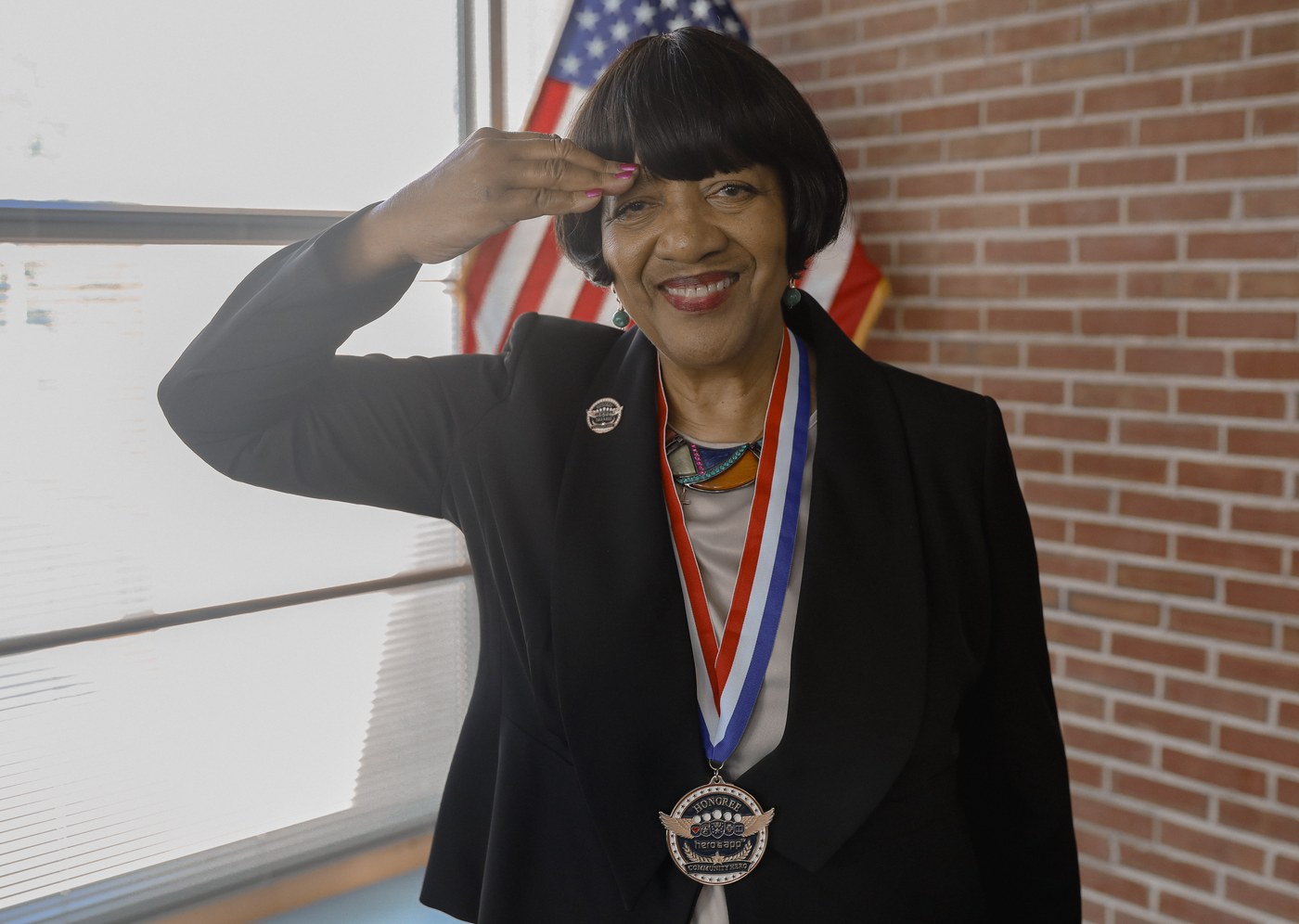 Mary L. Aurtrey salutes