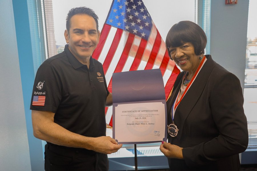 U.S. Senate certificate of recognition presented to Mary L. Aurtrey